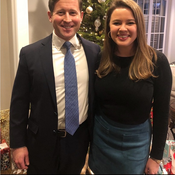 LOFT teal suede skirt - Picture 6 of 7